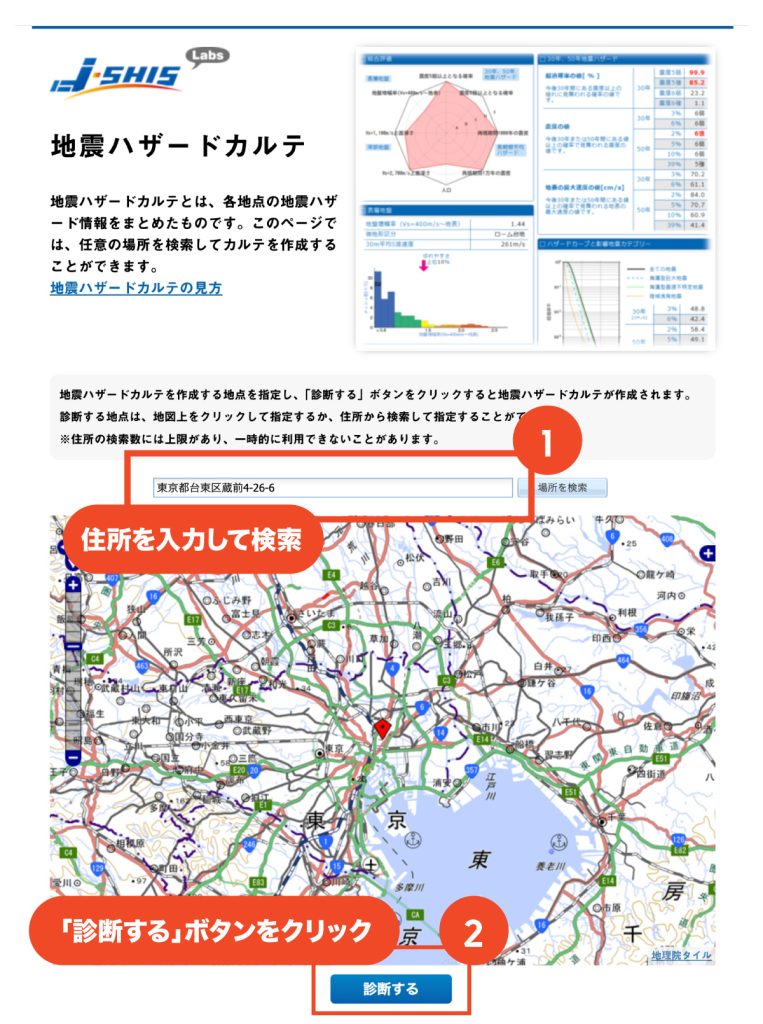 防災科研　地震ハザードカルテ